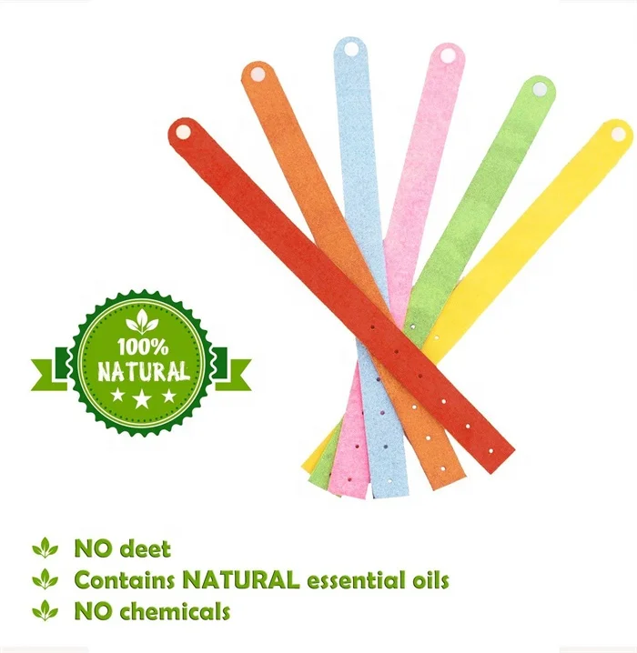 Wholesale manufacture Microfiber material Mosquito and Insect repellent bracelet