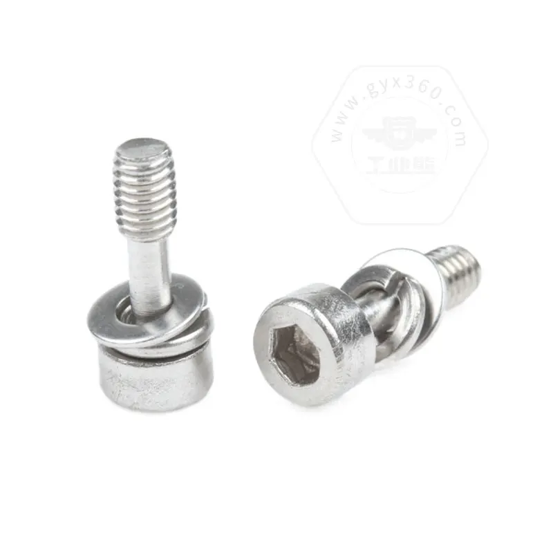 Customized Hex Socket Head Reduced Shank Bolts With Spring Lock Wahsers Locking Bolts