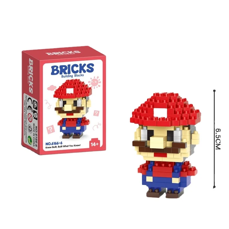 Лидер продаж пластиковые пазлы микро-клубничный медведь мини-конструктор из мультфильма развивающие игрушки для