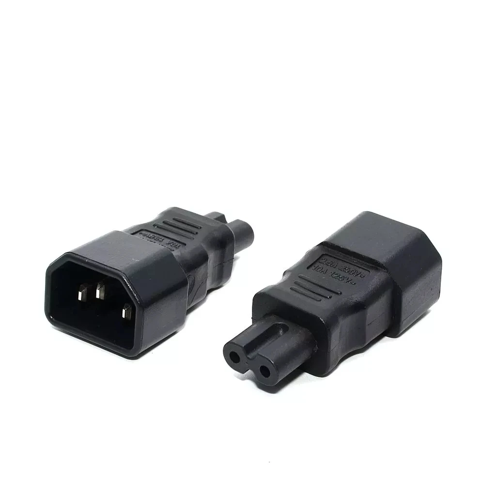 Стандартный литой Универсальный адаптер питания IEC 320 C14 к C7 переходник IEC 320 C7 к C14 штепсельная вилка переменного тока IEC320 переходник