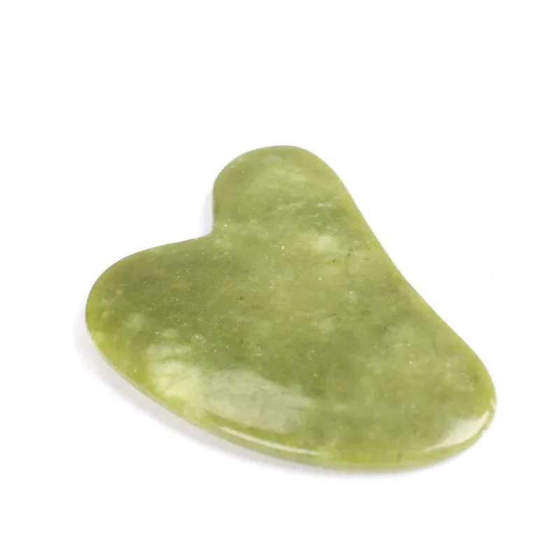 natural jade face green rose quartz gua sha jade