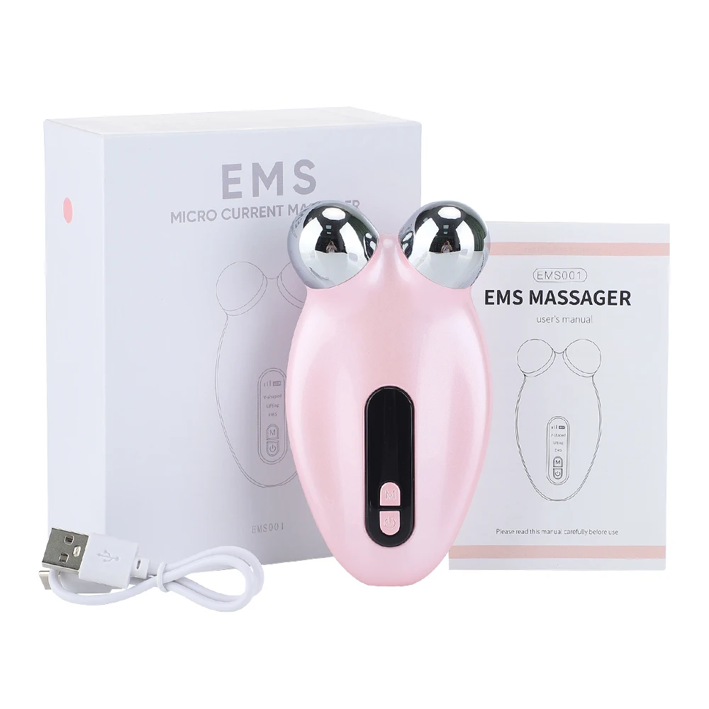 KKS Rejuvenation Skin Tightening Wrinkle Beauty Device Facial Lifting EMS Face Roller Massagers Microcurrent Facial Massager