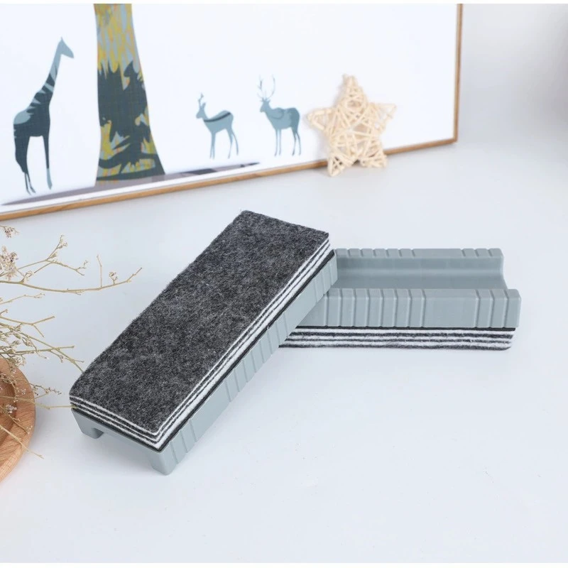 Office home dry erasers white/grey whiteboard eraser with 12 pcs terrible felt