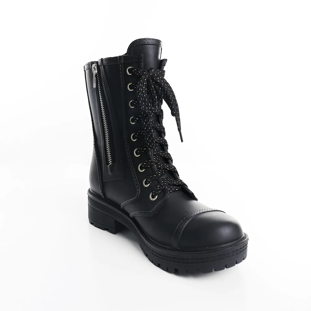 Lapps Wholesale wellies rubber white gumboots supplier safety shoes wellington women ankle boots fashion with chain