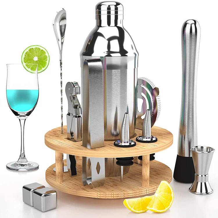 Personalized Colorful Stick Disposable Stainless Steel Cocktail Shakers