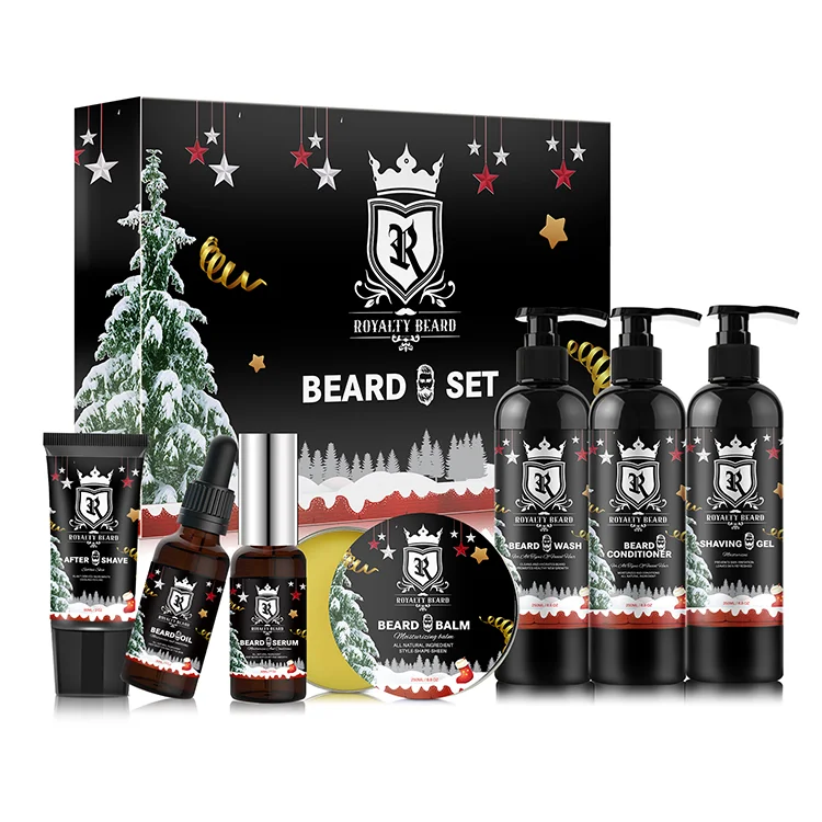 Factory Men Natural Beard Oil Private Label huile barbe Beard Care Kit Set Beard Growth Kit cepillo alisador de barba Kit Barba