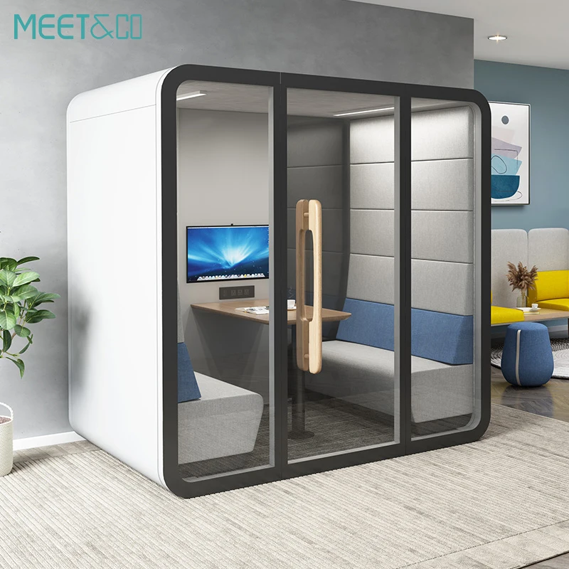 Modern Modular Large Prefab Office Acoustic Cabin Private Soundproof Office Meeting Pod Indoor