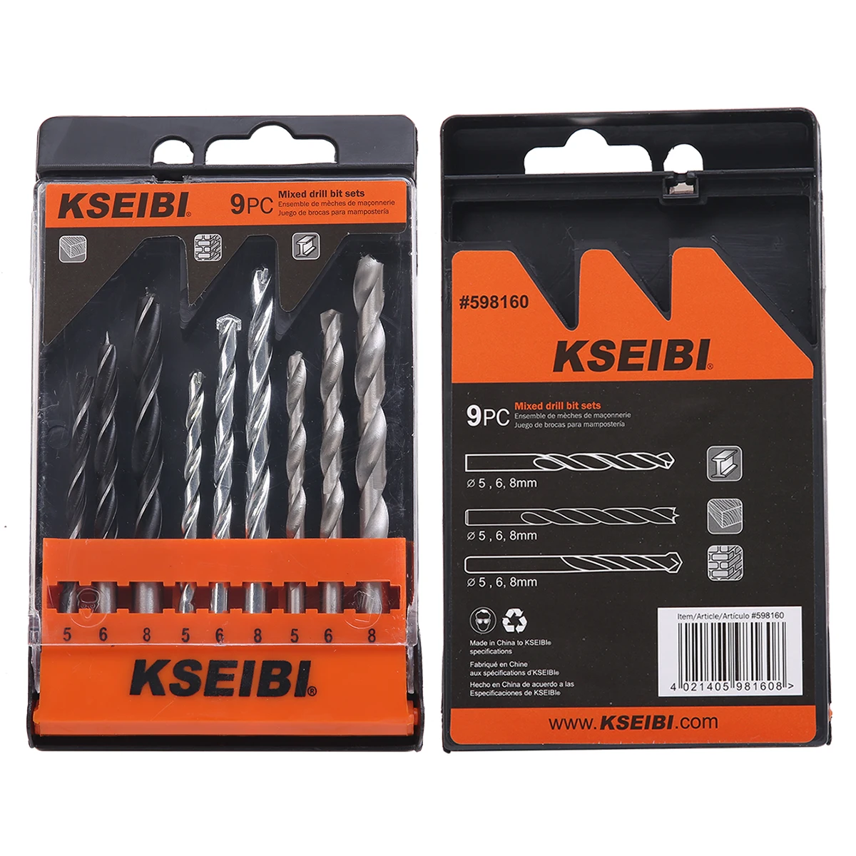 Kseibi Mixed drill bit sets 5/6/8mm