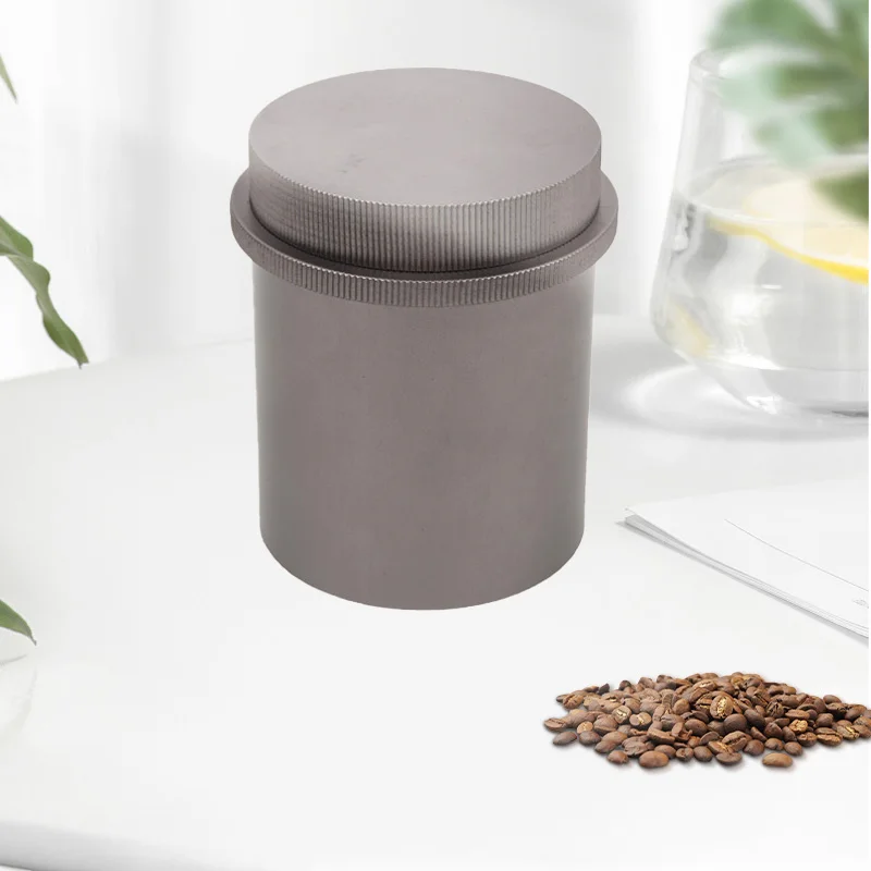 Portable mini coffee bean storage can C40 Grinds Catch Cup pet material coffee powder storage cup with lid
