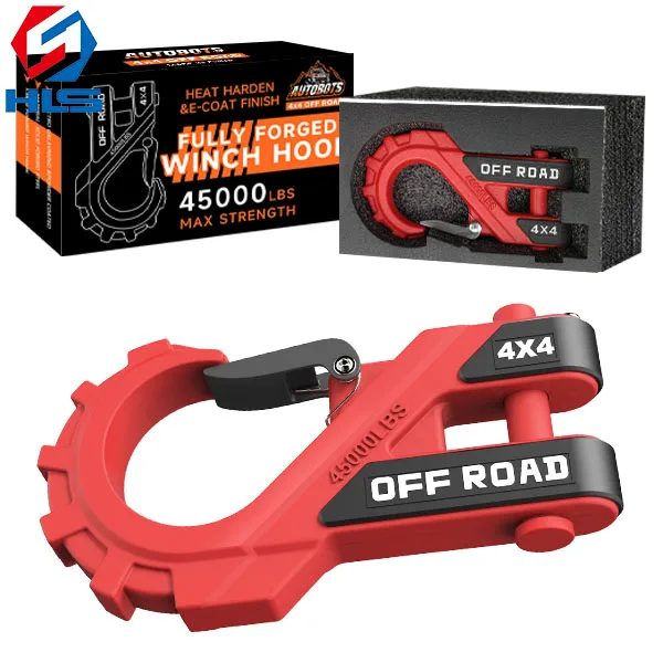 Heavy Duty Drop Forged Towing Winch Hook Clevis Slip Hook for Synthetic Rope Winch Cable ATV UTV