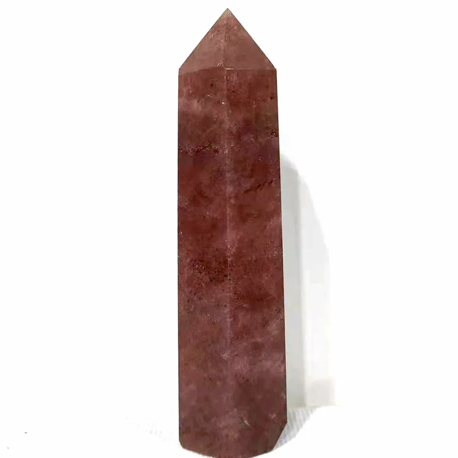 Hot Sale Strawberry Quartz Rough Stone Strawberry Quartz Points For Home Decoration