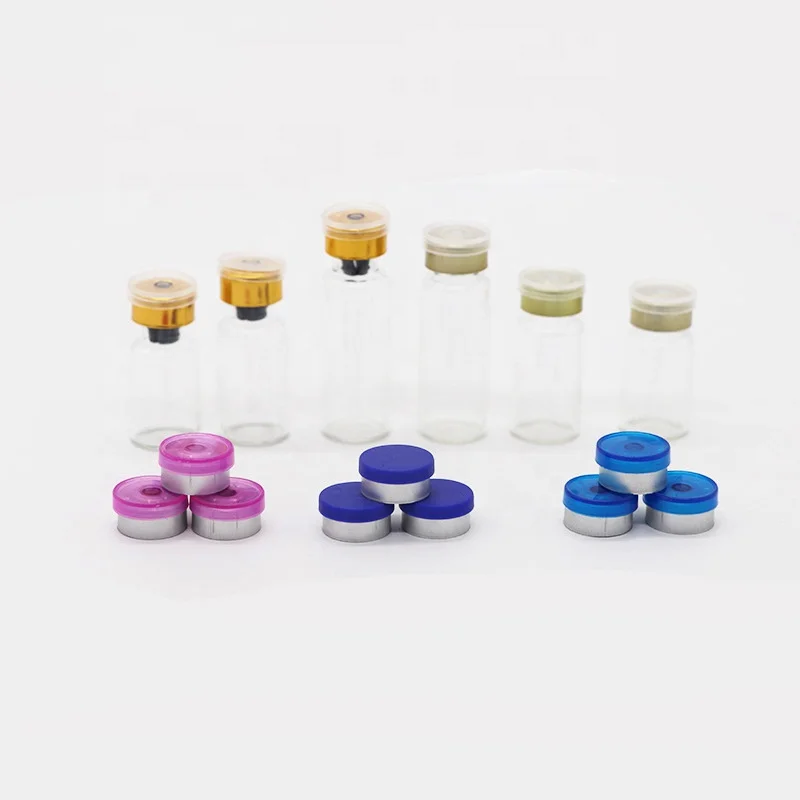 Usp Type I 10ml Pharmaceutical Use Borosilicate Glass Vials Bottle For Antibiotics Ring Finish 20mm With Rubber Stopper Cap