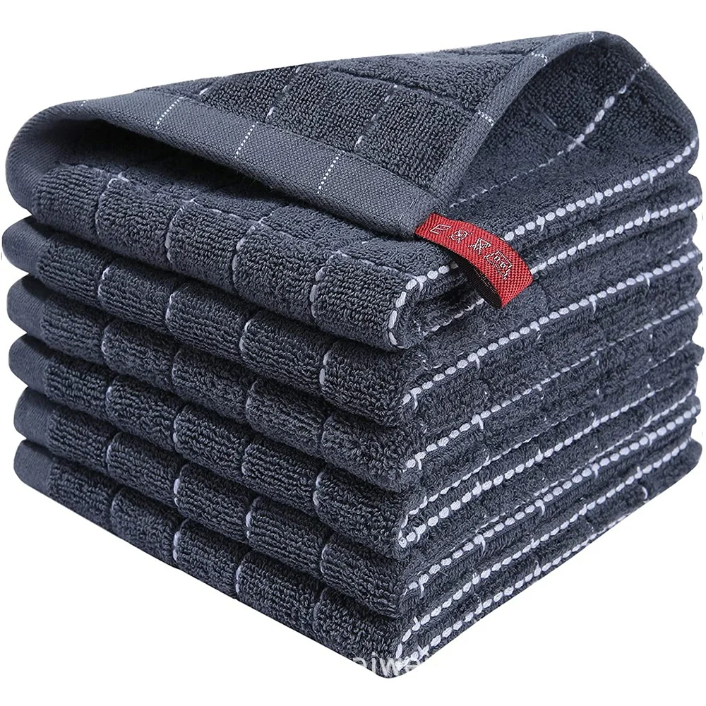 100% Cotton Terry Kitchen Towel Washing Dishes Super Absorbent Towel