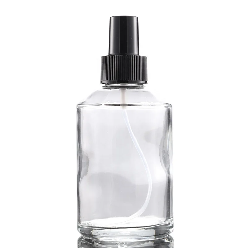 Стеклянная бутылка брызга 200ml косые сумки на плечо пустая упаковка масло косметика парфюмерия диспенсер с черным Спрей крышкой