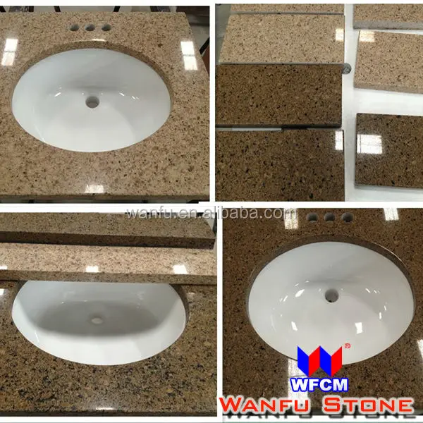 Brown Artificial Stone Round Table Tops