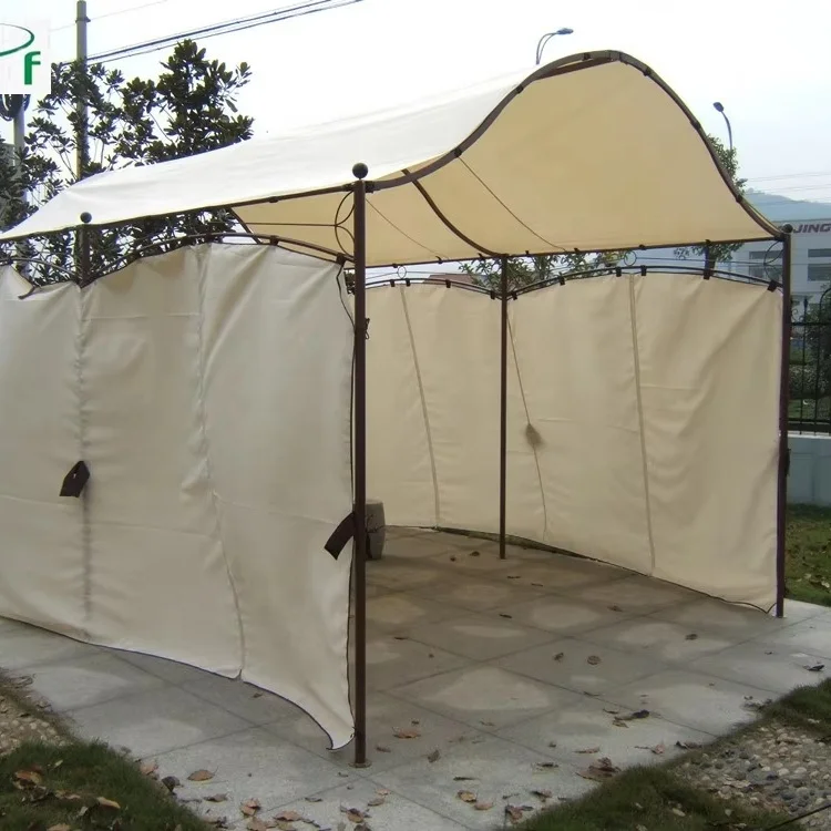 Polyester Ornaments Garden Iron Gazebo Aluminum Alloy Frame Sunshade Pergola Pavilion Carports Garages Canopies Product