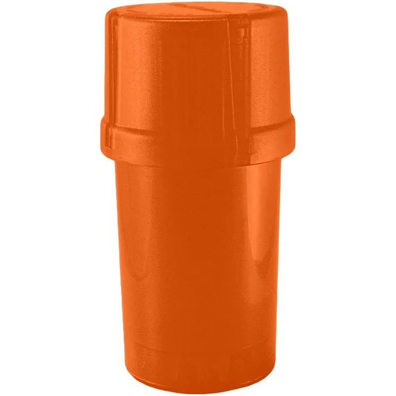 Custom Logo Smoking Plastic Herb Grinder Storage Container Medtainer Smell Proof Plastic Grinder Anti-child Safety Lock