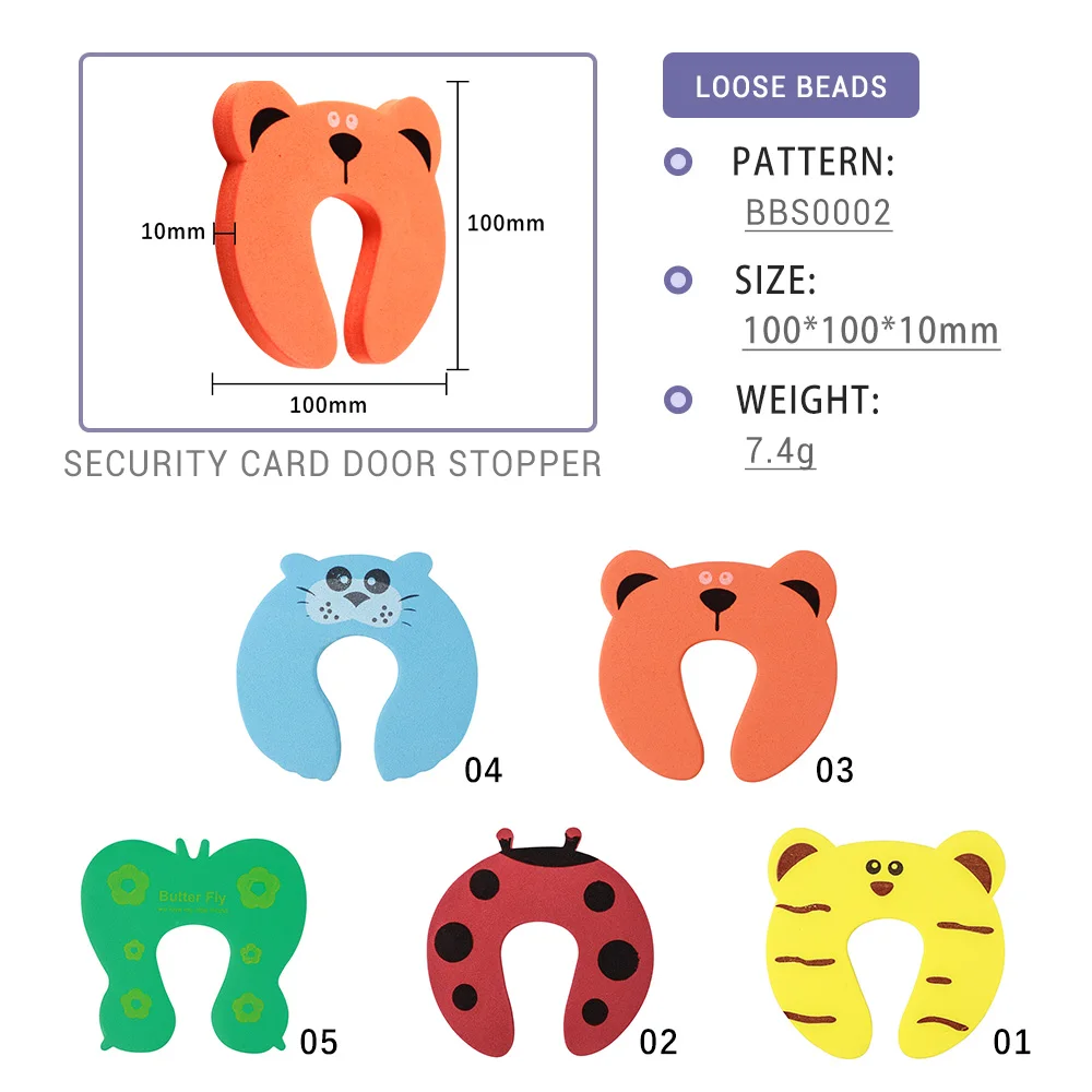 Manufacture Directly Export Child Safety Gate Animal Door Stop Keep Baby Safe Finger Pinch