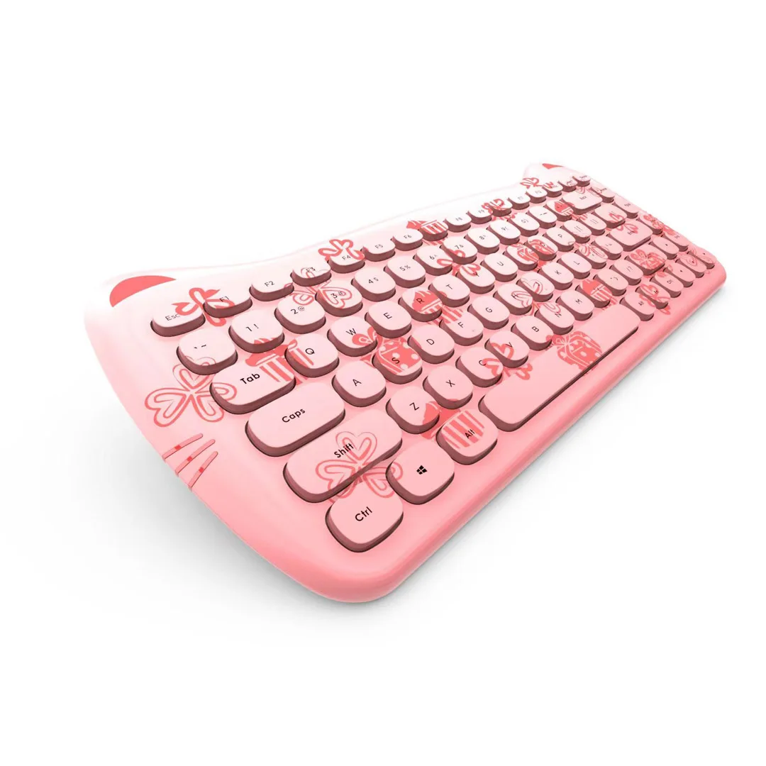 OEM factory directly sales SMK-668M3AG Colorful Wireless Keyboard  with Mixed Colorful keycaps and patent