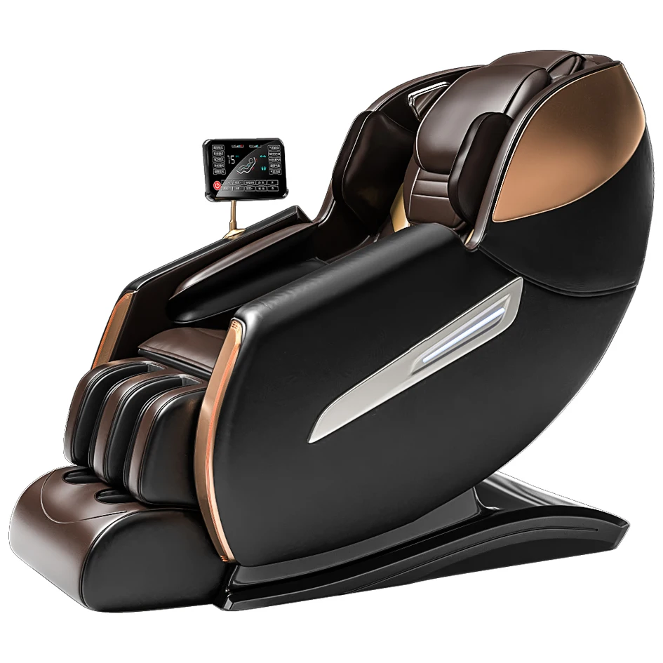 2021 China Comfort Shiatsu 4D AI 0 Gravity Human Hand Kursi Pijat 5D Knead SL Track Heat Voice Control Massage Chair With Music