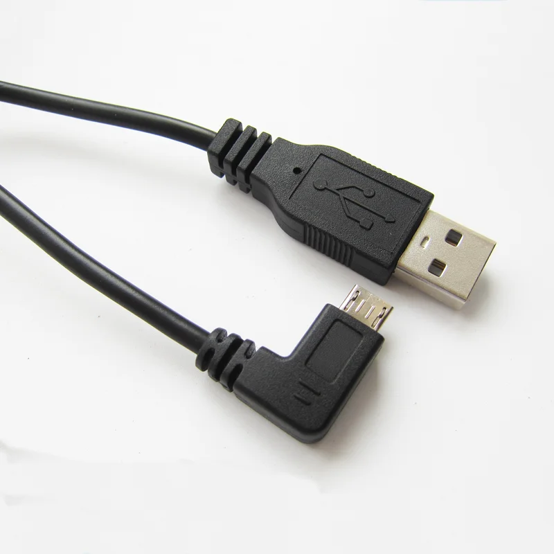 To Right Angle Micro Usb Charging Extension Cable Hot Sell Micro Usb 2.0 Data Charging 3M Cable,custom USB a Male PVC Black JS