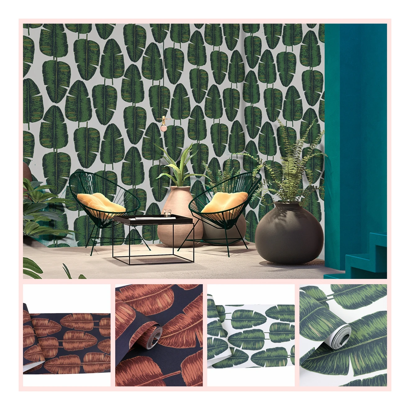 2020 modern grass green  textured plastic wall paper with best price designs wallpapers