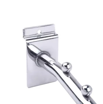 Slatwall Gridwall Waterfall Metal Display Hook with 7 Beads for Supermarket Garment Store Display Fixture