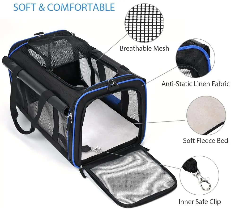 Factory Price Pet Wheels Rolling Carrier Removable Wheeled Travel Carrier For Pets Up