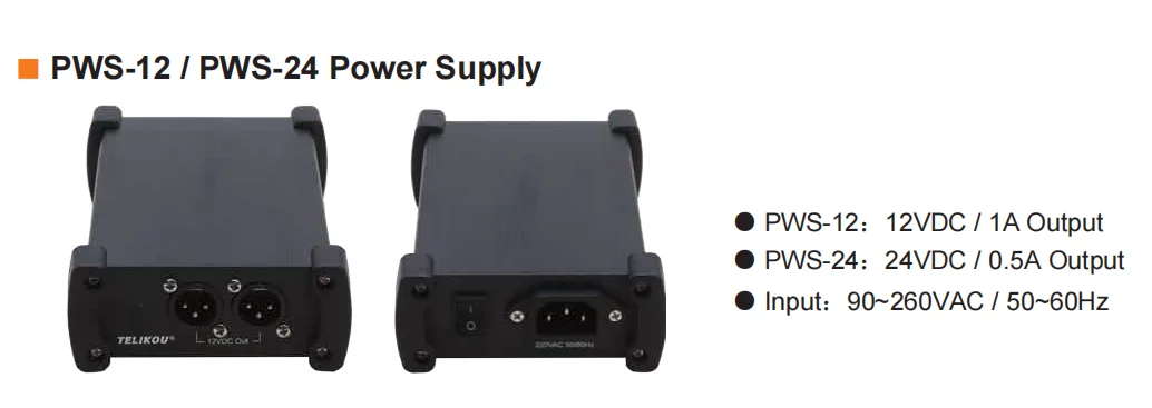 TELIKOU PWS-12 Intercom Power Supply  output 12VDC 1.0A  support OEM