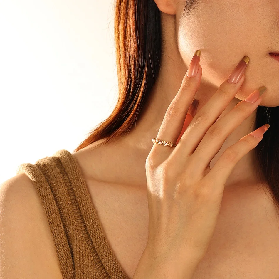 nagosa natural stone 18k gold vermeil 925 sterling silver moonstone rings women jewelry