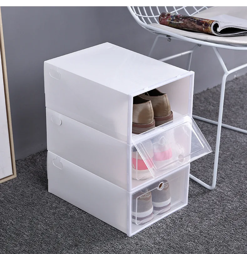 Shoe Box Convenient Durable Storage Clear Stackable Plastic Wholesale Cheap Simple Home Decoration Storage Boxes & Bins Classic