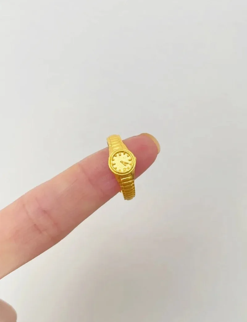 S925 Fashion Jewelry 2023 Wholesale Women Accessories Clock Watch Trendy Gold Watch Adjustable Ring Valentine's Day Women Ring