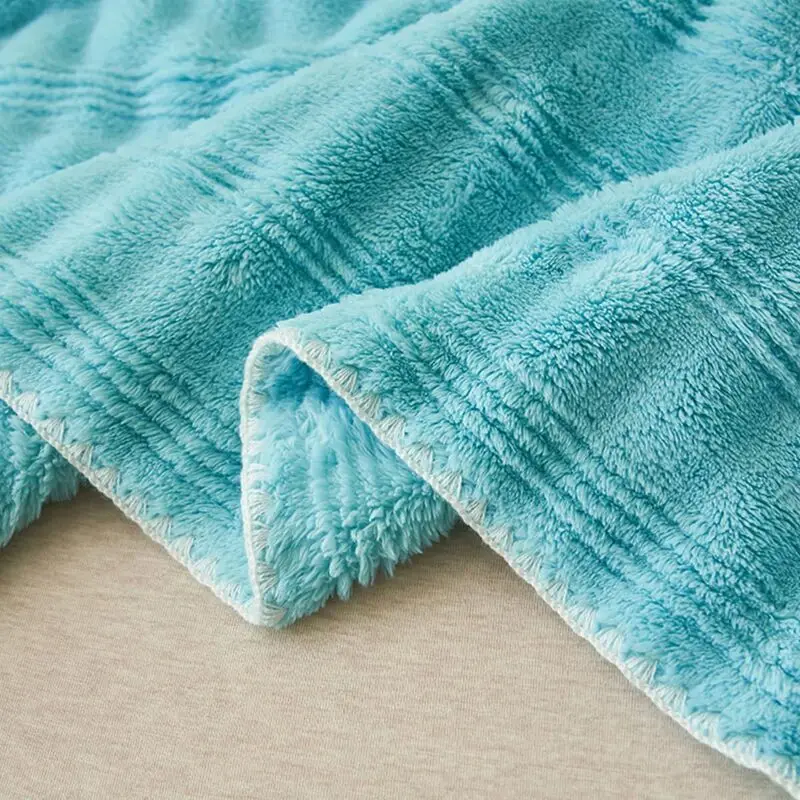 Panic Buying Plain Adult Muslin Blanket Personalized Soft Baby Blanket Cyan Fashion Gift Blanket