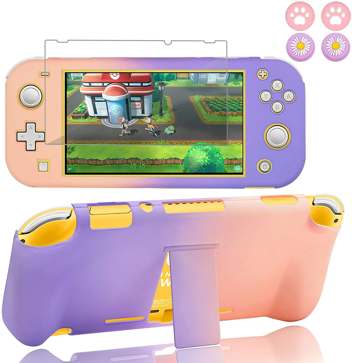 Чехол с откидной ножкой, противоударный защитный чехол с защитой от царапин для Nintendo Switch Lite