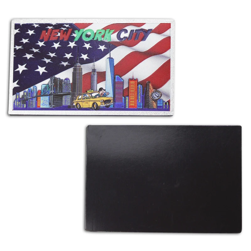 Gifts Shape Different Tourist Cities Paris Aluminum Foil Bahrain Souvenir Magnets Custom Bottle Opener With Fridge Magnet