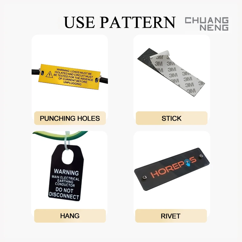 Matte current warning sticker for electrical danger Warning label waterproof digital printing PC PVC Vinyl PV solar power 3M
