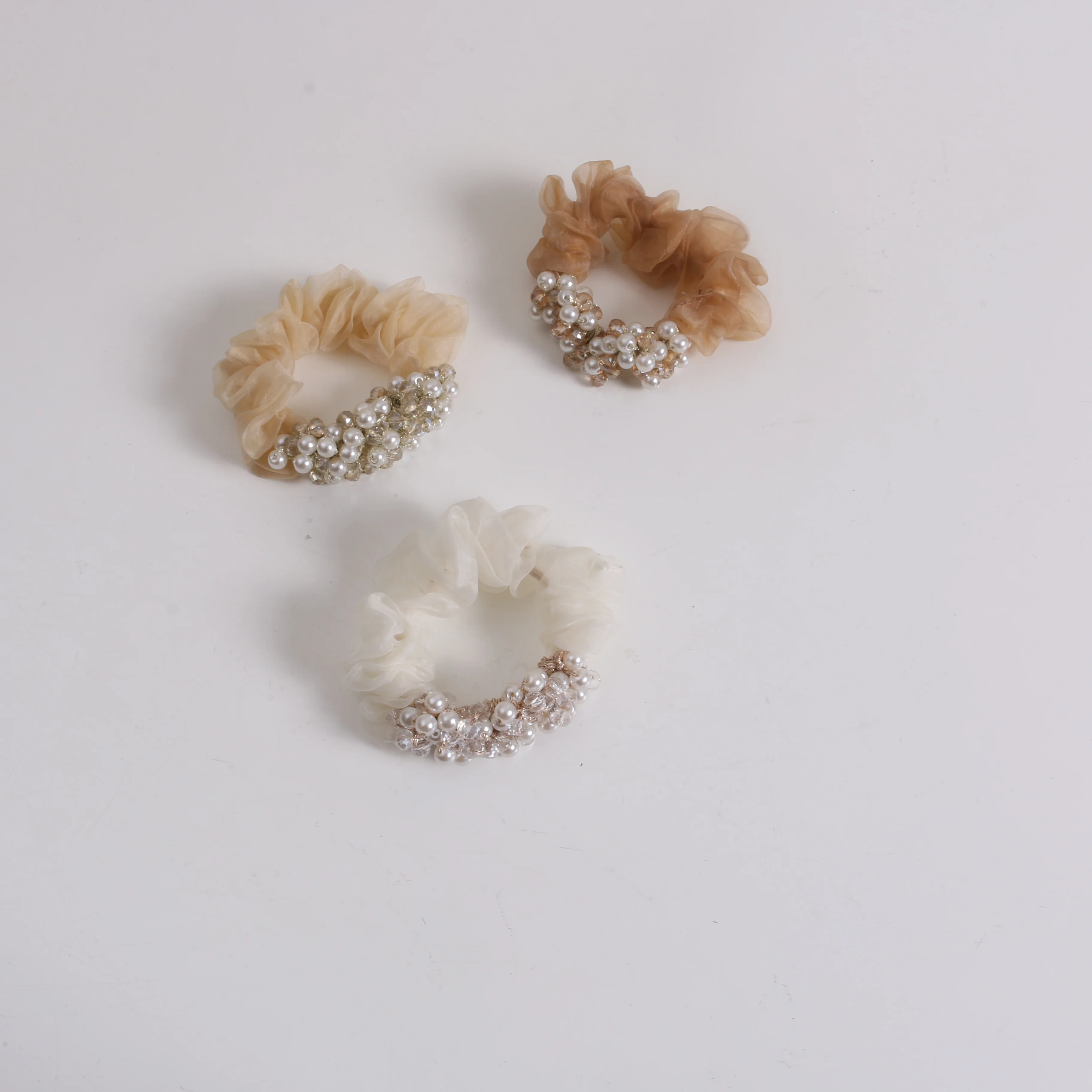 2022 new crystal beaded hairband Korean sweet pearl crystal headband wholesale Sen simple elastic hairband