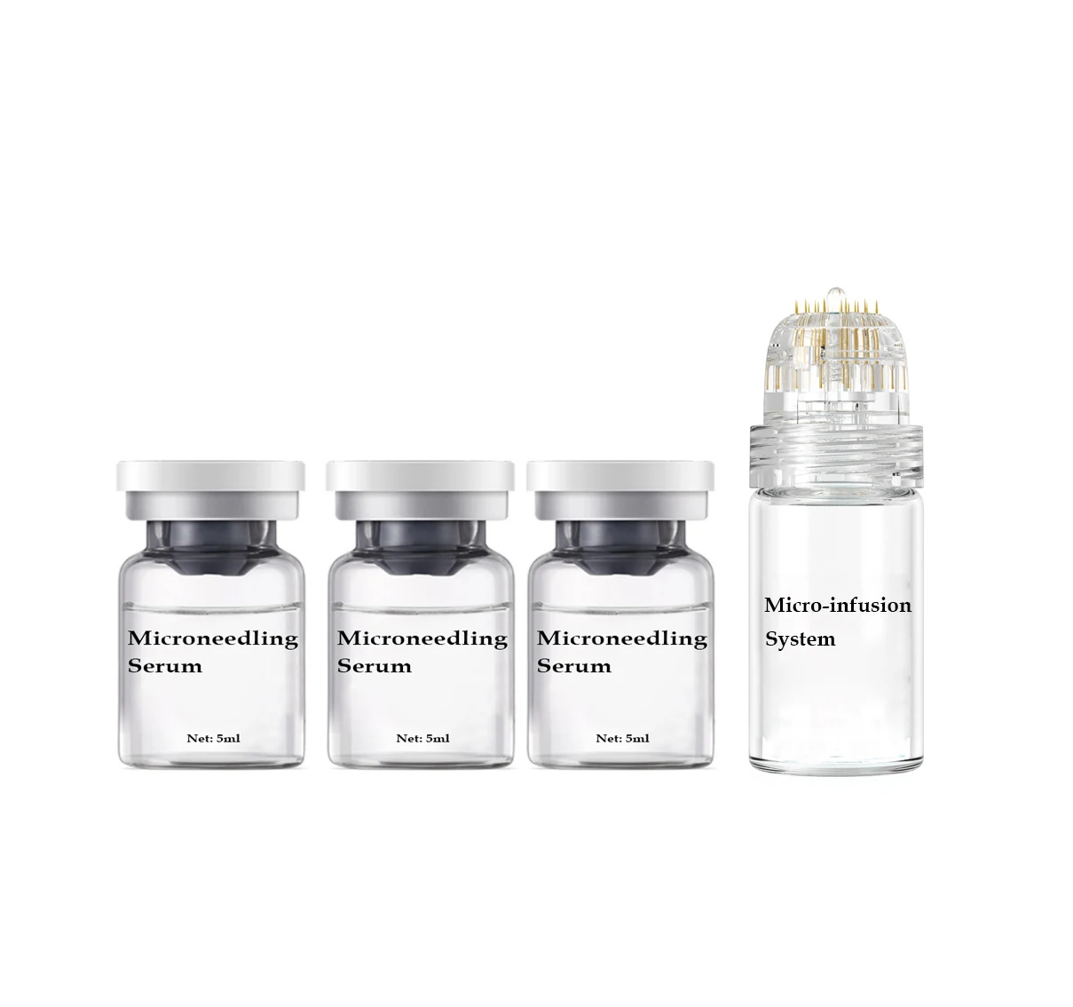 Private Label Microneedling Serum Egf Micro Infusion System Mesotherapy Microneedling Hyaluronic acid Serum set