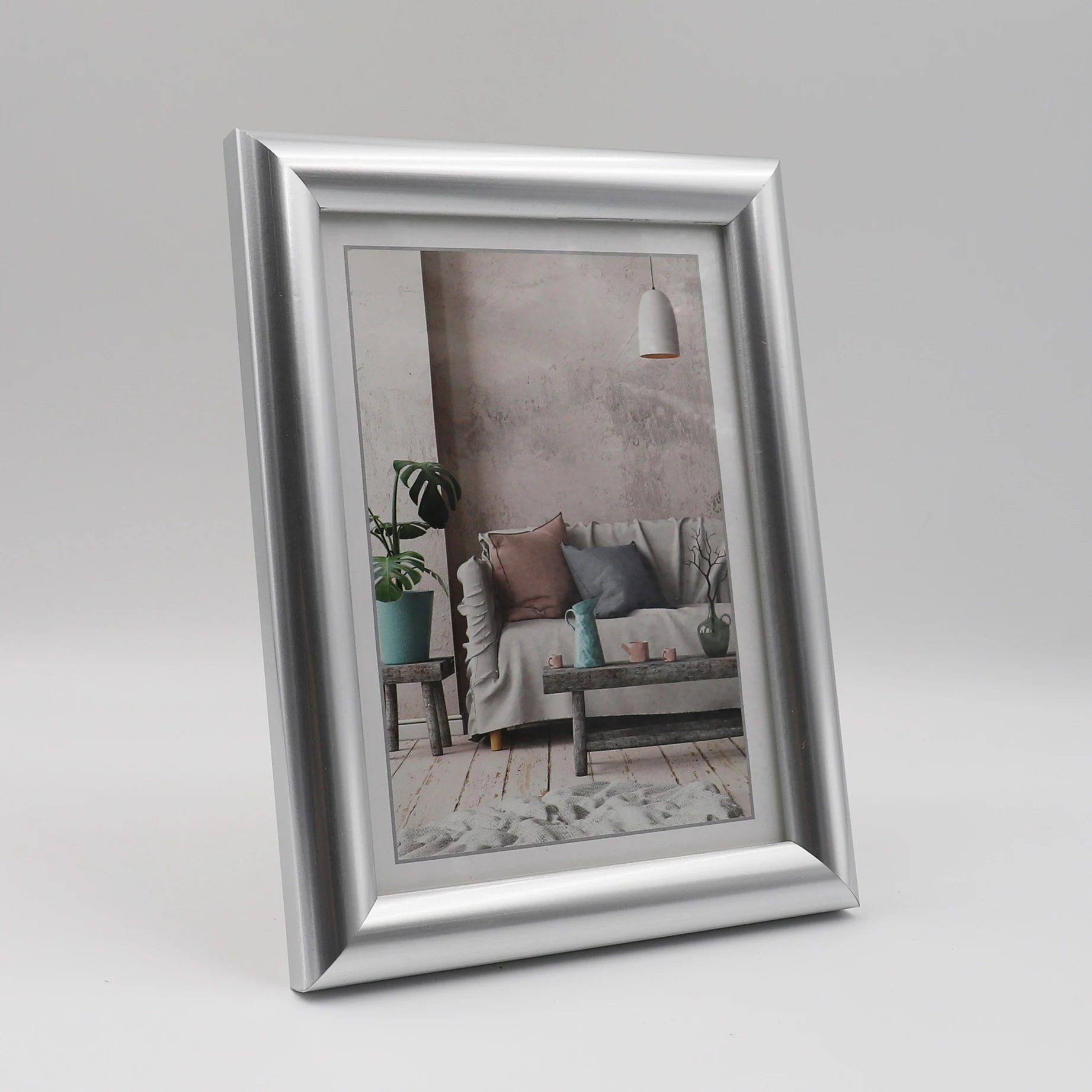 High quality home decoration plastic silver photo frame wall art frame wpc MDF customization picture frame customized color