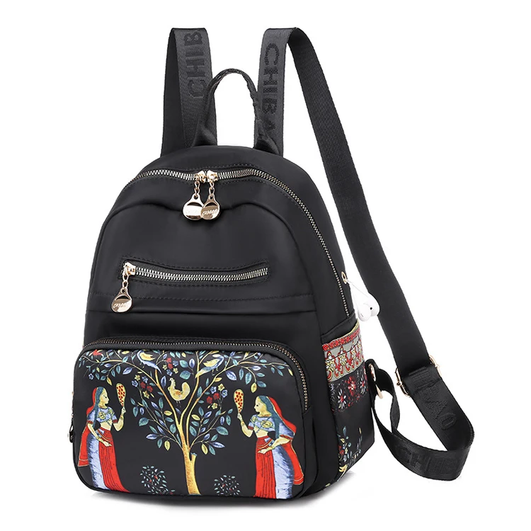 Fashionable Printing patterns urban style teens PU school backpack bag