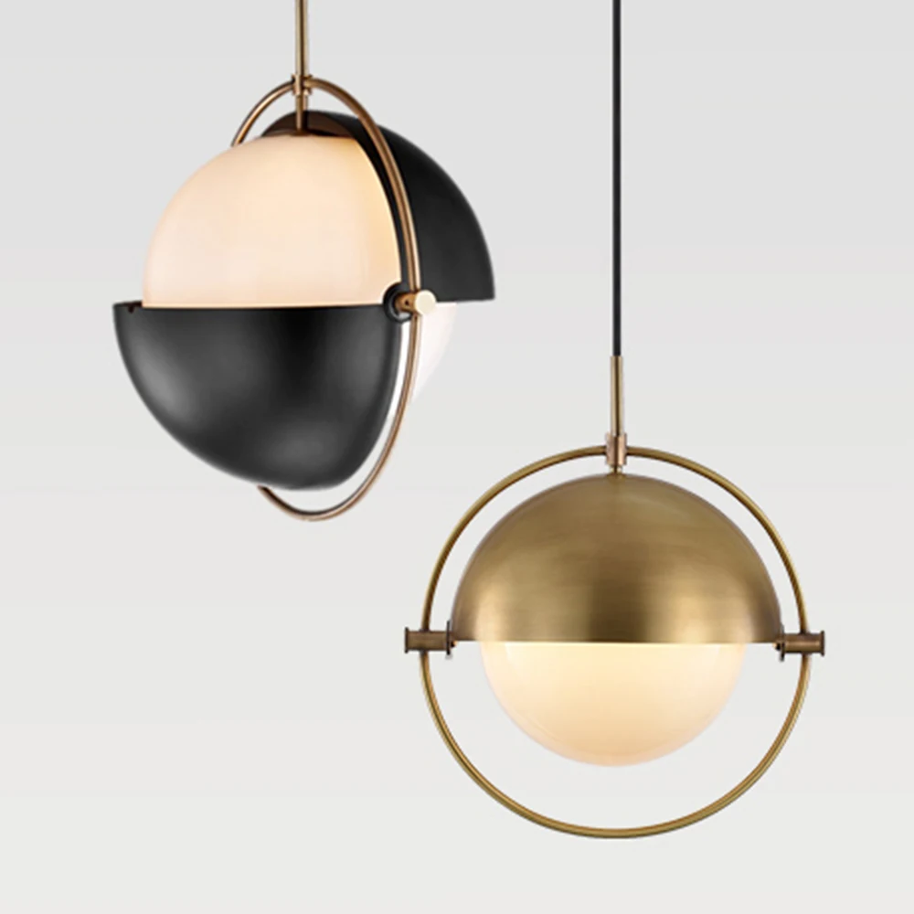 Cooper and Glass Material Variegated Globe Lamp Smooth Texture Chandelier with Adjustable Suspension Wire