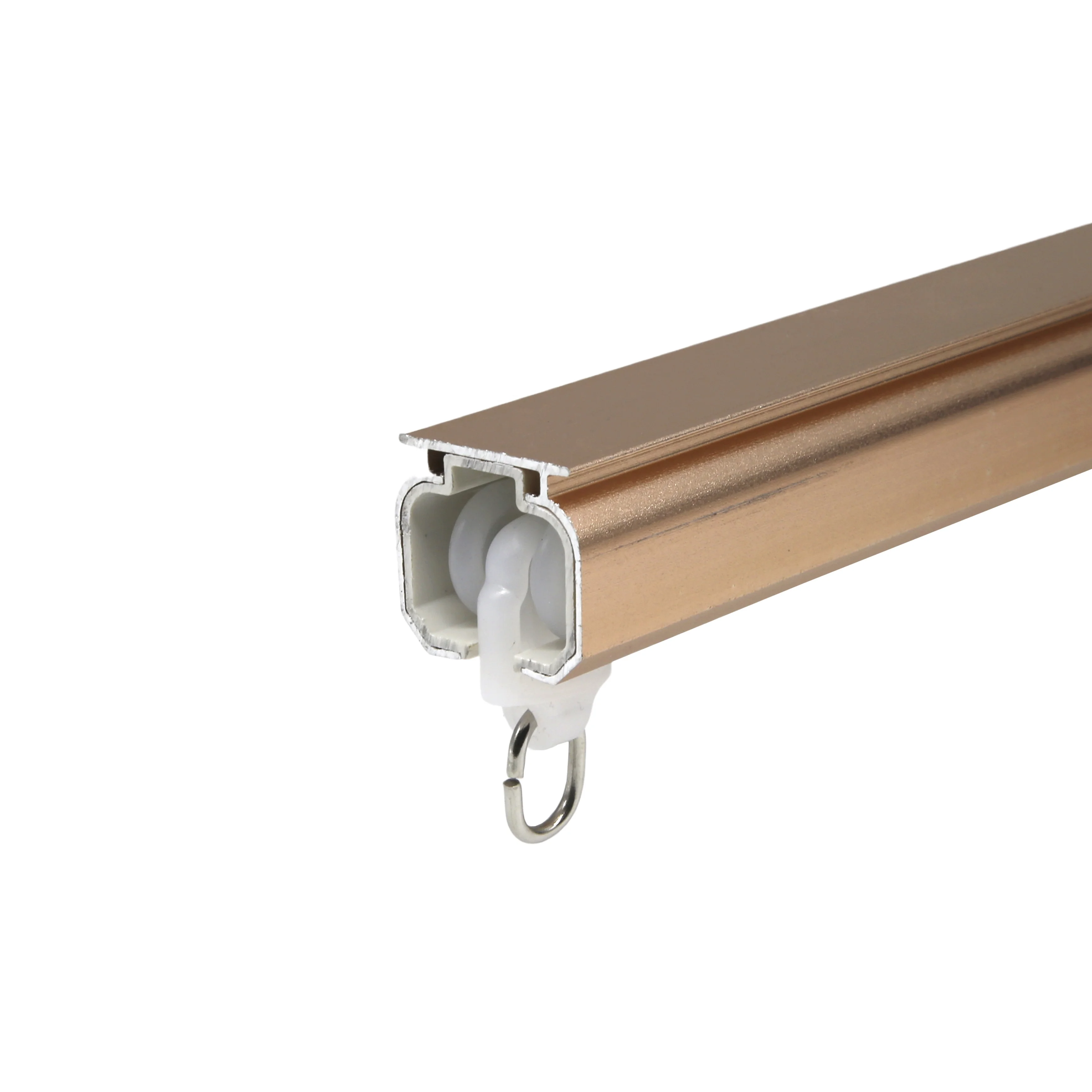 Aluminum Curtain Track Profile Bedroom Ceiling Mount Bendable S Fold Classical Curtain Rail Track for Windows
