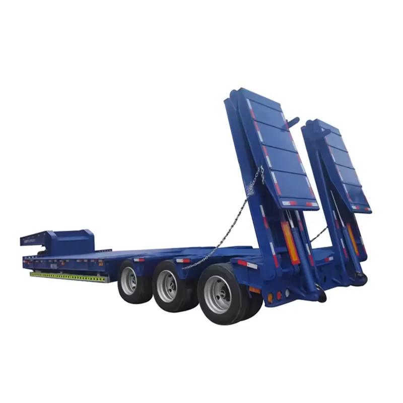 China Wind Blade Trailer Extendable Low Bed Truck Semi Trailer