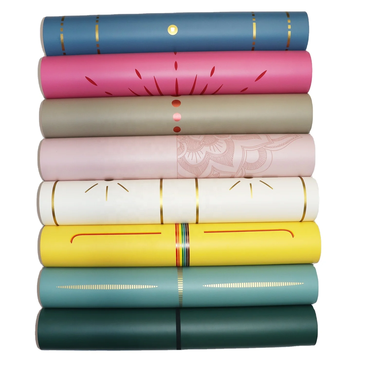 18 colors eco friendly best grip customized printed soft antislip luxury golden design wholesale PU gymnastics yoga mat 4mm 5mm
