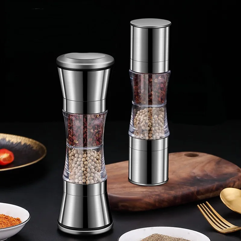 304 Stainless Steel Grinder Sea Salt Pepper Manual Grinding Bottle Household Seasoning Bottle Grinder
