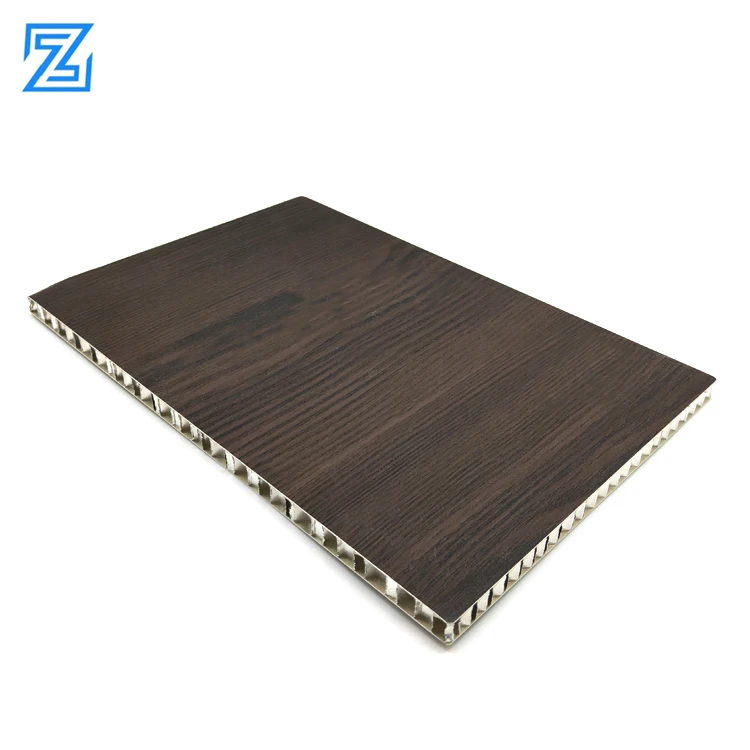 woodgrain wall curtain aluminum honeycomb core panel pvdf coating fireproof honeycomb panel for decoration