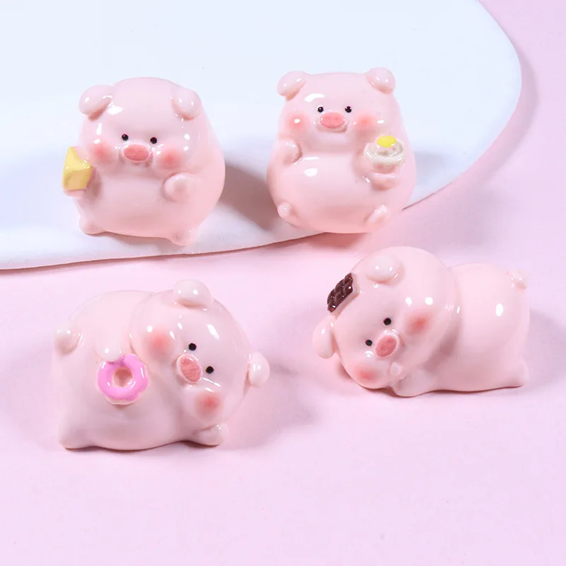 Yiwu insheen ремесло милые 3d миниатюрные розовые толстые свиньи из смолы Подвеска Аксессуары