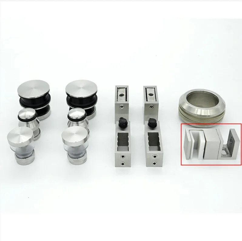 Дверной комплект нержавеющая сталь 304 Безрамная фурнитура для душа сарая гаражная стеклянная раздвижная дверь роликовые колеса аксессуары