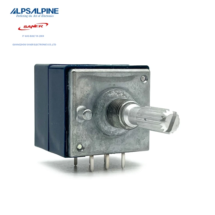 ALPS RK27112B002X 50KA 27mm Size Step by step  Metal Shaft Type  Rotary Potentiometer
