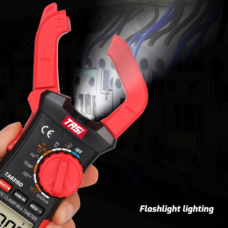  TASI TA8315C 5999 Counts Clamp Meter Digital Non-contact Multimeter AC DC True